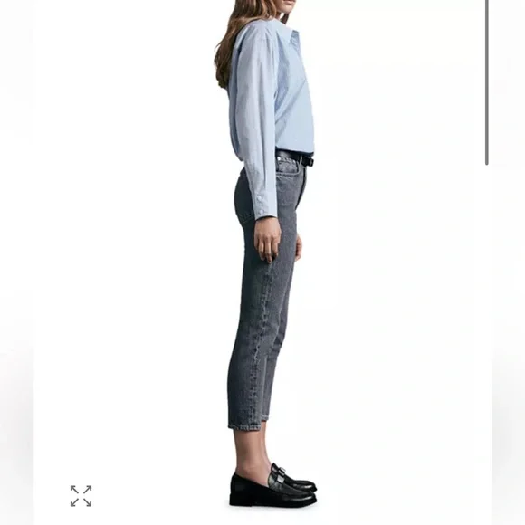NWT Rag And Bone Nina High Rise Ankle Slim Straight Cigarette Jeans in Colby